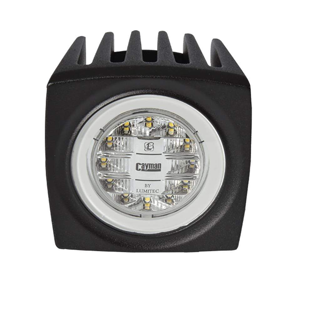 Lumitec Cayman Flood Light White/Red Light Black Housing #101258