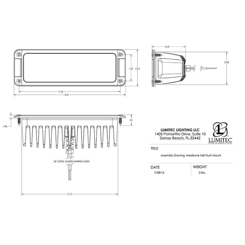 Lumitec Qualifies for Free Shipping Lumitec Maxillume H60 LED Flood Light Flush-Mount #101336