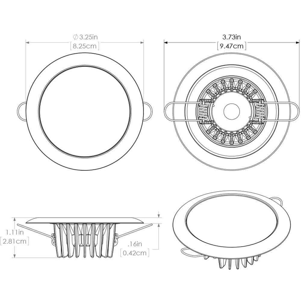 Lumitec Qualifies for Free Shipping Lumitec Mirage Spectrum Down Light Polished Bezel #113117