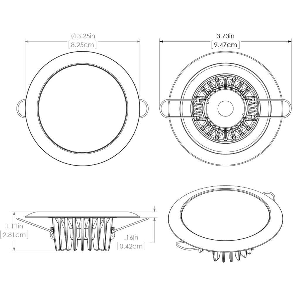 Lumitec Mirage Spectrum Down Light White Bezel #113127