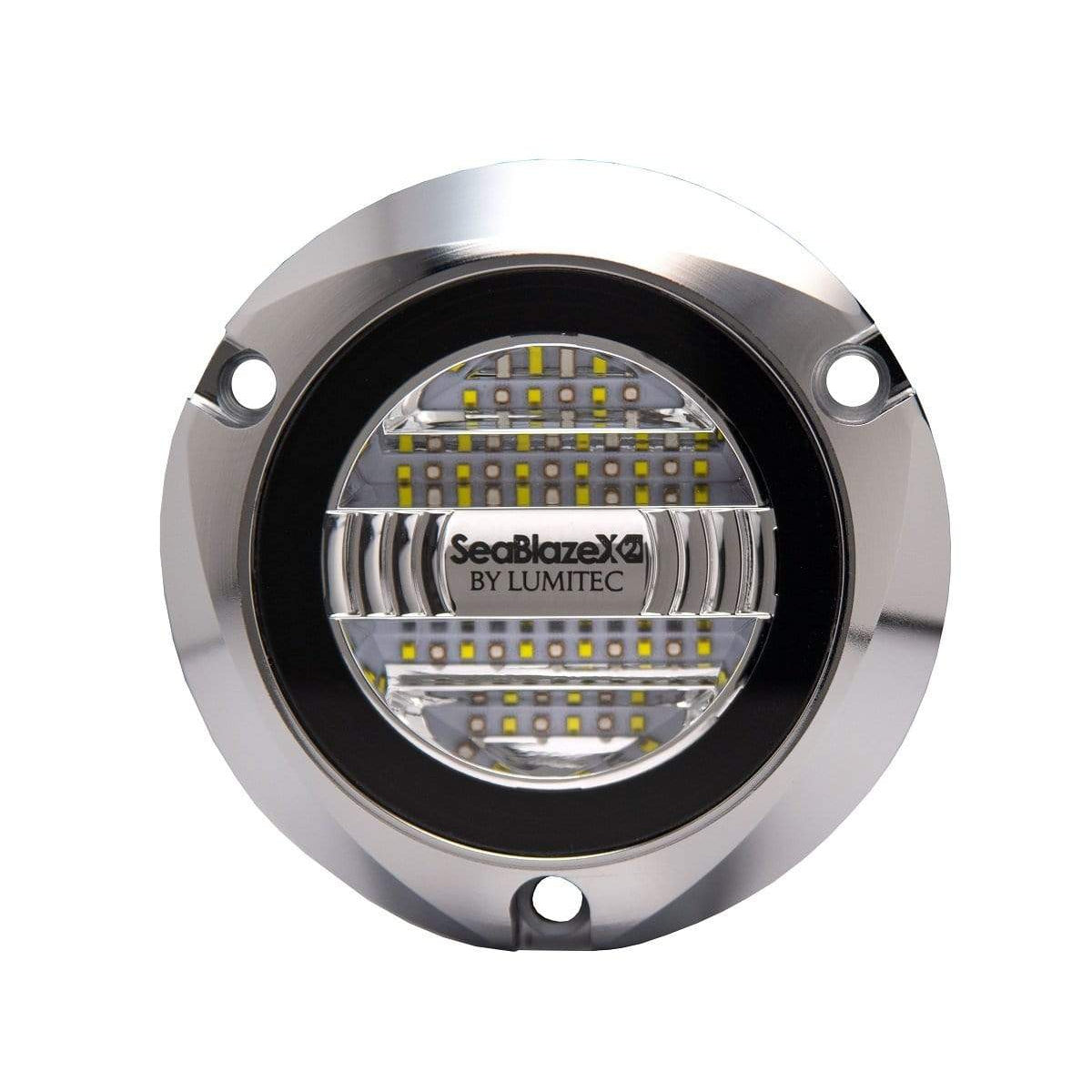 Lumitec Qualifies for Free Shipping Lumitec Seablaze X2 Blue/White LED Surface Mount Polished 12/24v #101592