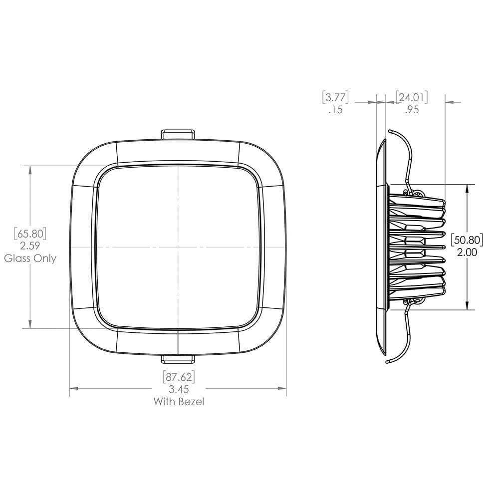 Lumitec Square Mirage Down Light Spectrum #116117