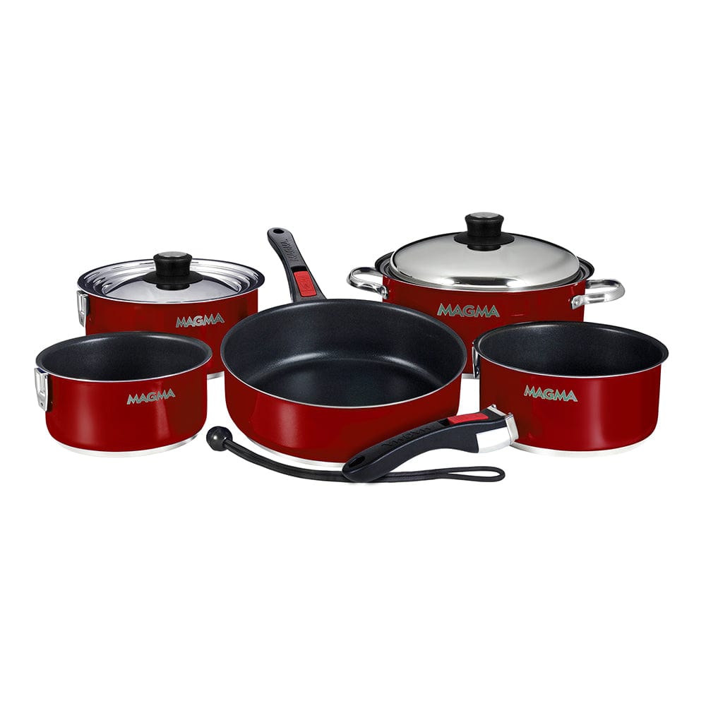 Magma Products Qualifies for Free Shipping Magma Nesting 10-Piece Red Slate Black Ceramica Induction #A10-366-MR-2-IN