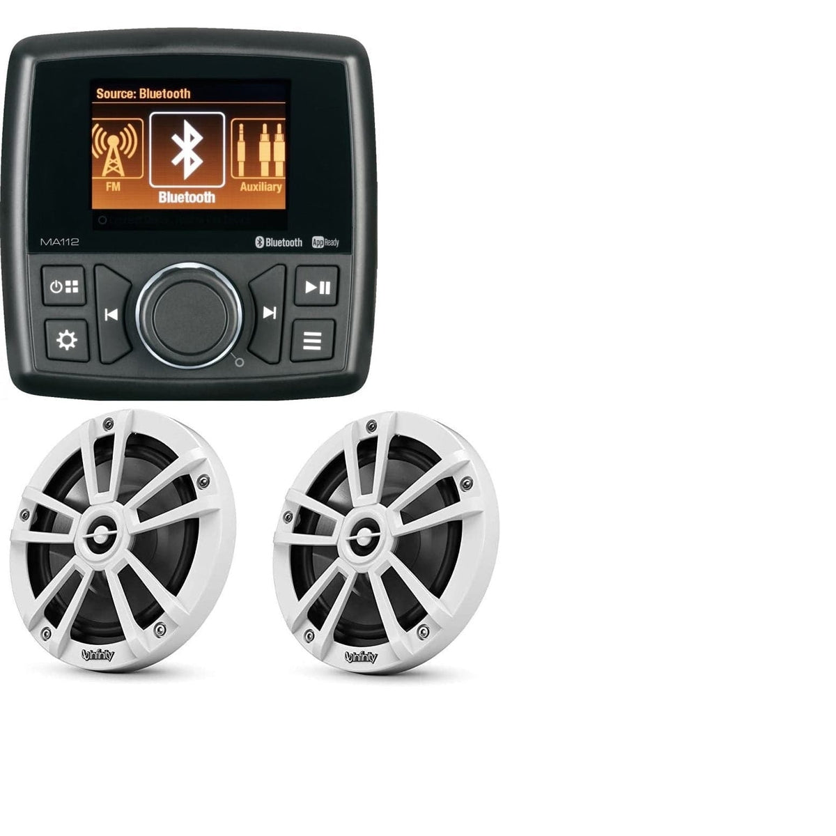 Marine Audio Qualifies for Free Shipping Marine Audio MA112 Stereo with Pair INF622MWBPR #MA112 INF622MWBPR Bundle