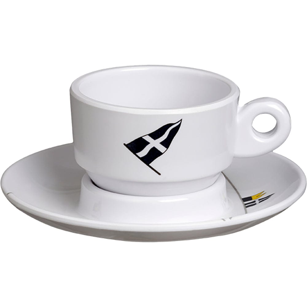Marine Business Qualifies for Free Shipping Marine Business Regata Espresso Cup & Plate Set-6 #12006C