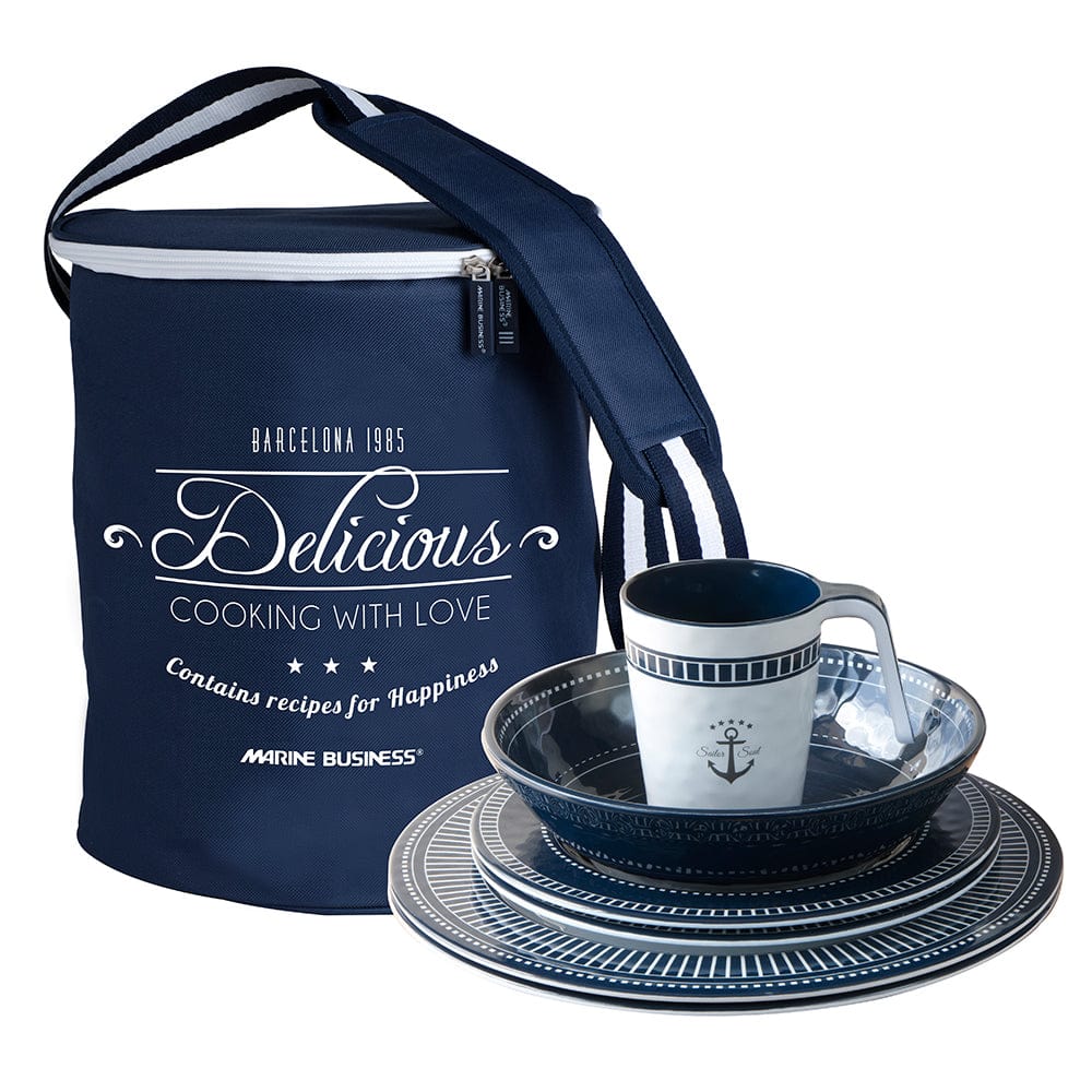 Marine Business Not Qualified for Free Shipping Marine Business Sailor Soul 24-pc Tableware Set & Basket #14144