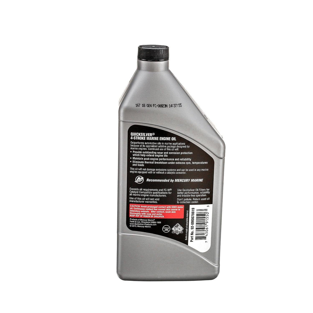 Mercury Marine Qualifies for Free Shipping Mercury 4 Cycle 25W40 Marine Oil Quart #8M0078619
