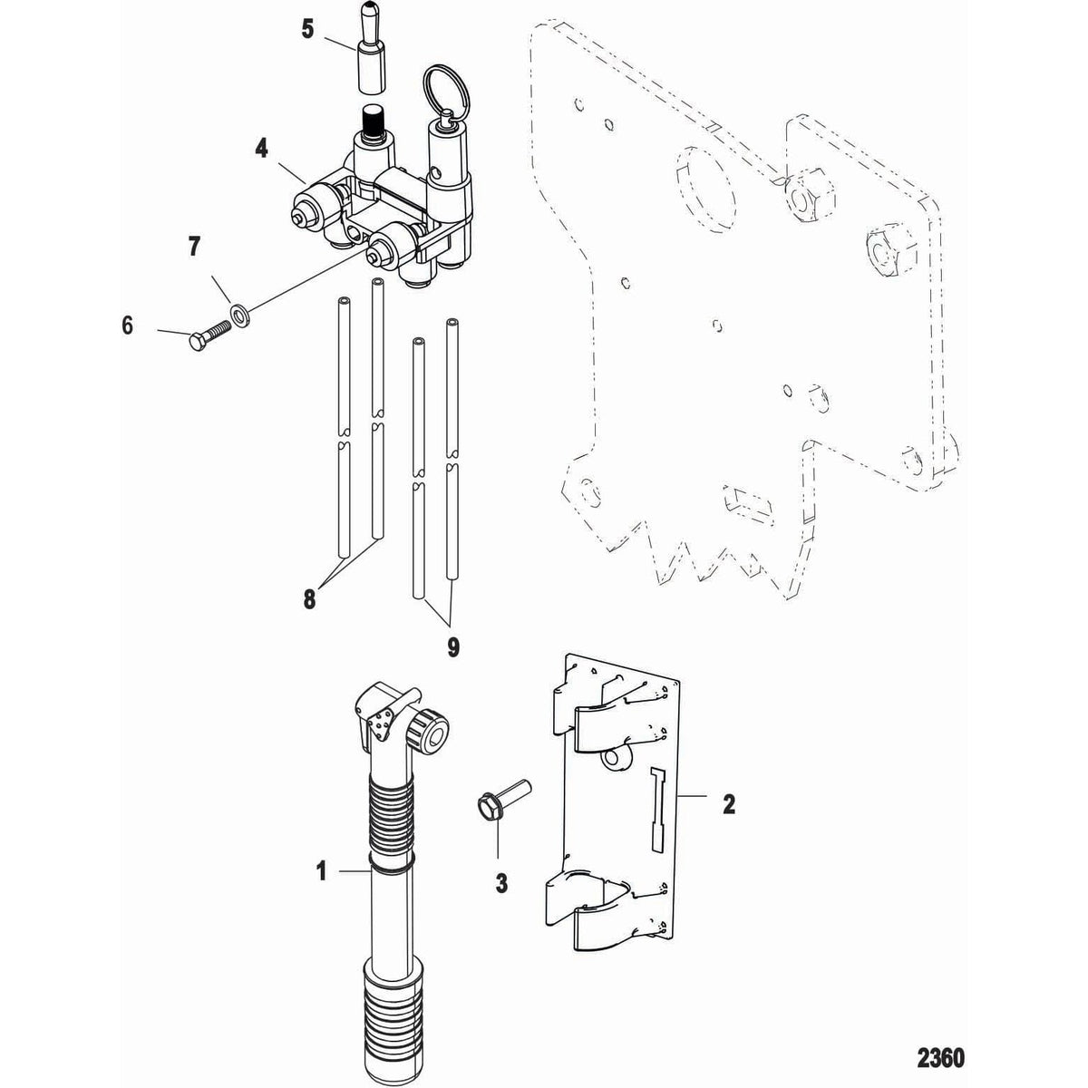 Mercury Marine Qualifies for Free Shipping Mercury Air Pump Bracket #8634741