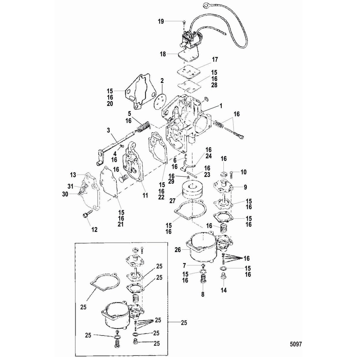 Mercury Marine Qualifies for Free Shipping Mercury Carburetor Repair Kit #8237072