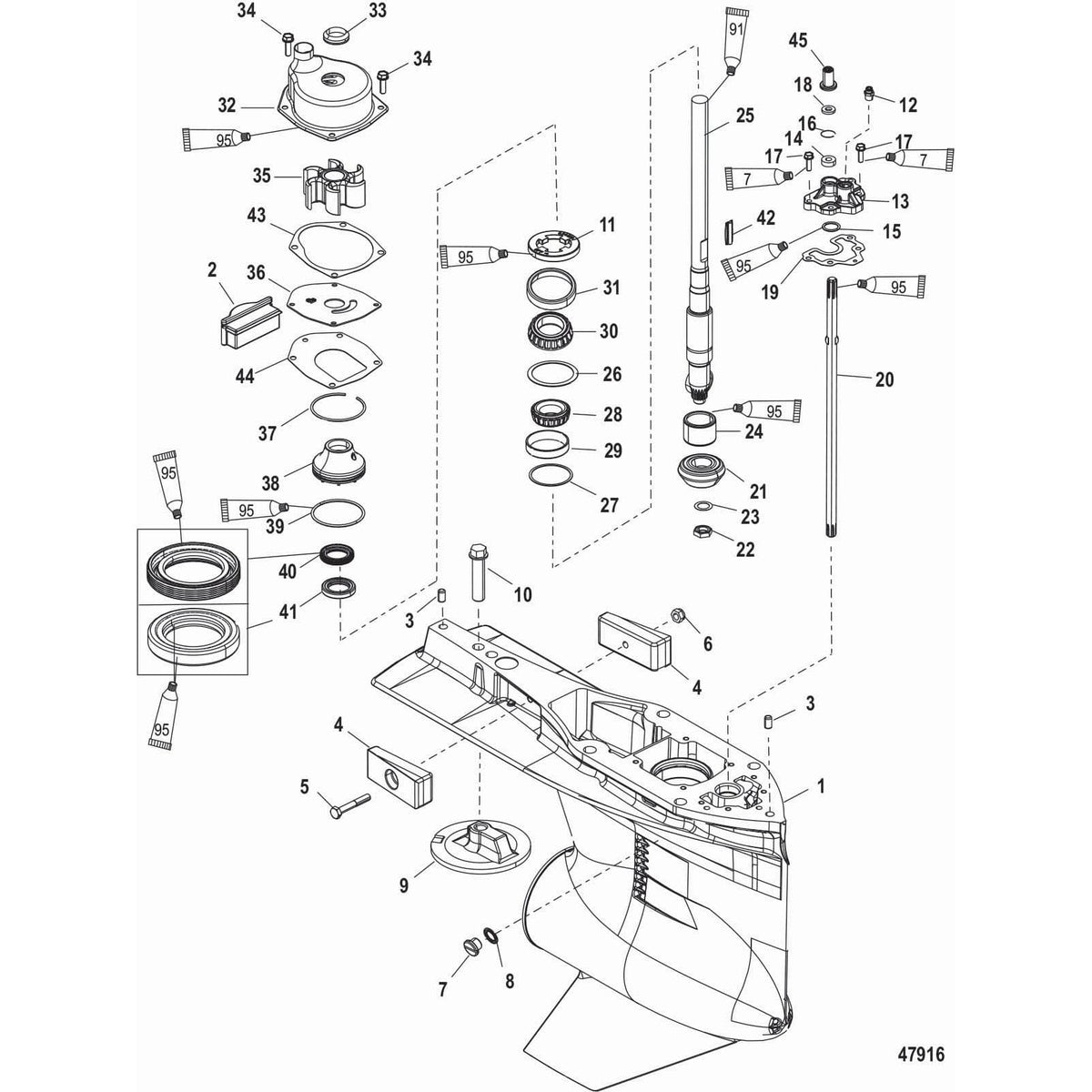 Mercury Marine Qualifies for Free Shipping Mercury Carrier Assembly #8M0007131