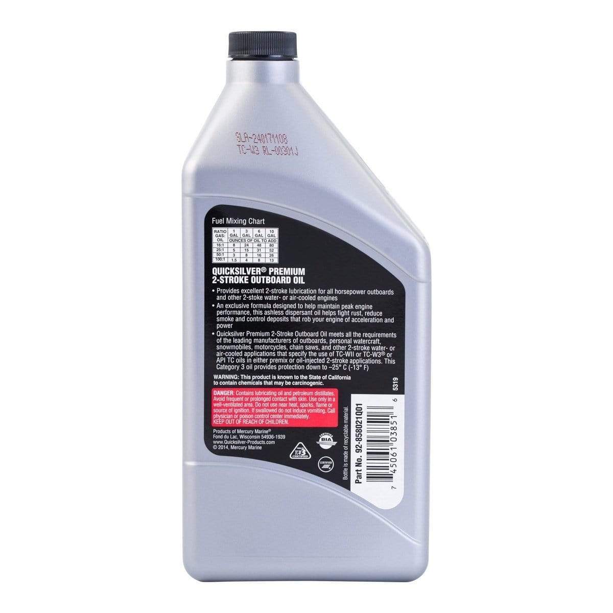 Mercury Marine Qualifies for Free Shipping Mercury Marine 2-Cycle Oil Quart #92-858021Q01
