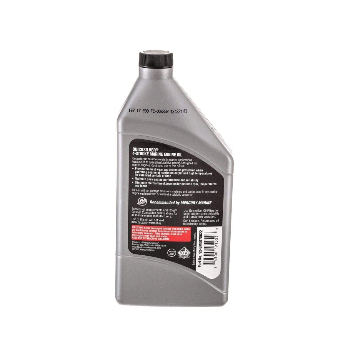 Mercury Marine Qualifies for Free Shipping Mercury Marine 25w40 Synthetic Blend Marine Engine Oil Quart #92-8M0078622