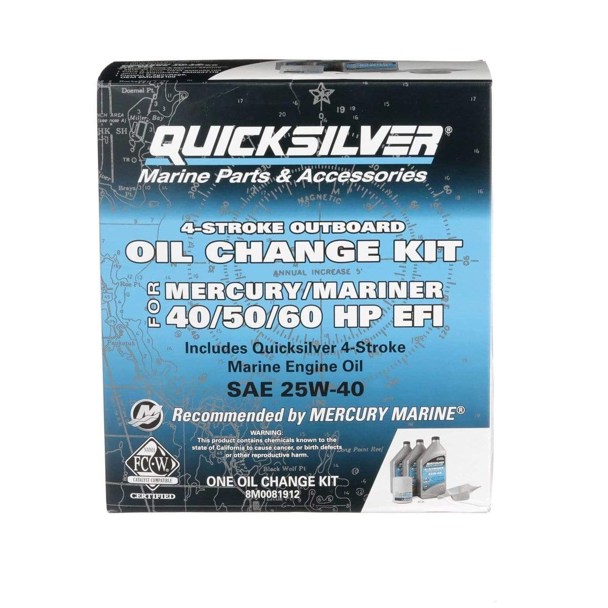 Mercury Marine Qualifies for Free Shipping Mercury Marine 40/50/60 HP EFI 25W40 Oil Change Kit #8M0081912