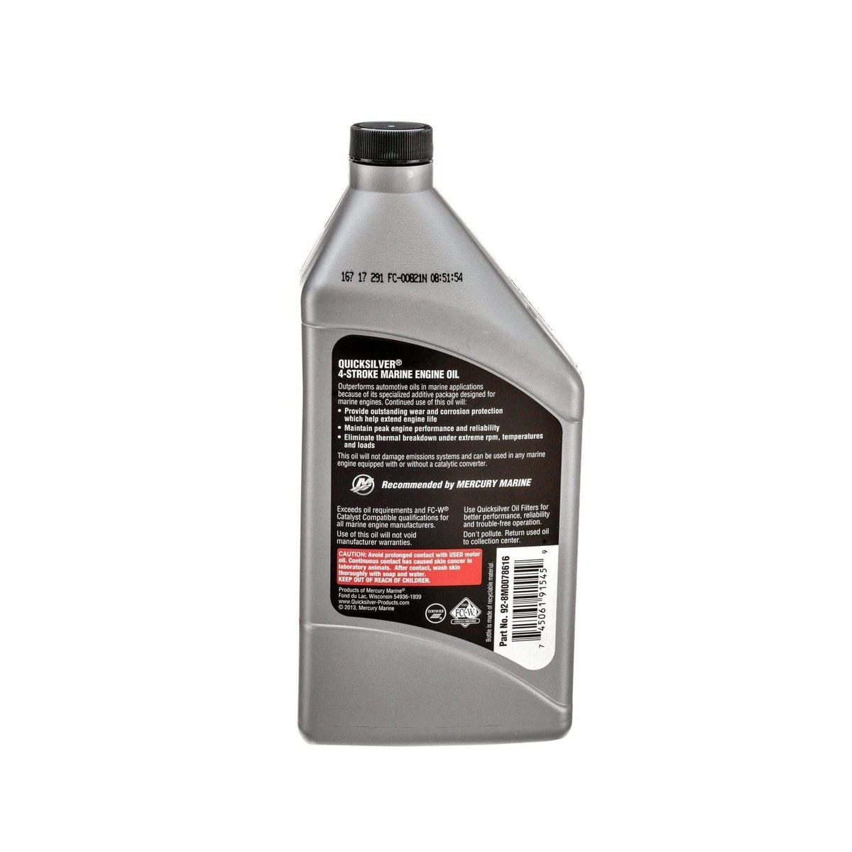 Mercury Marine Qualifies for Free Shipping Mercury Marine FCW 10w30 Oil Quart #92-8M0078616