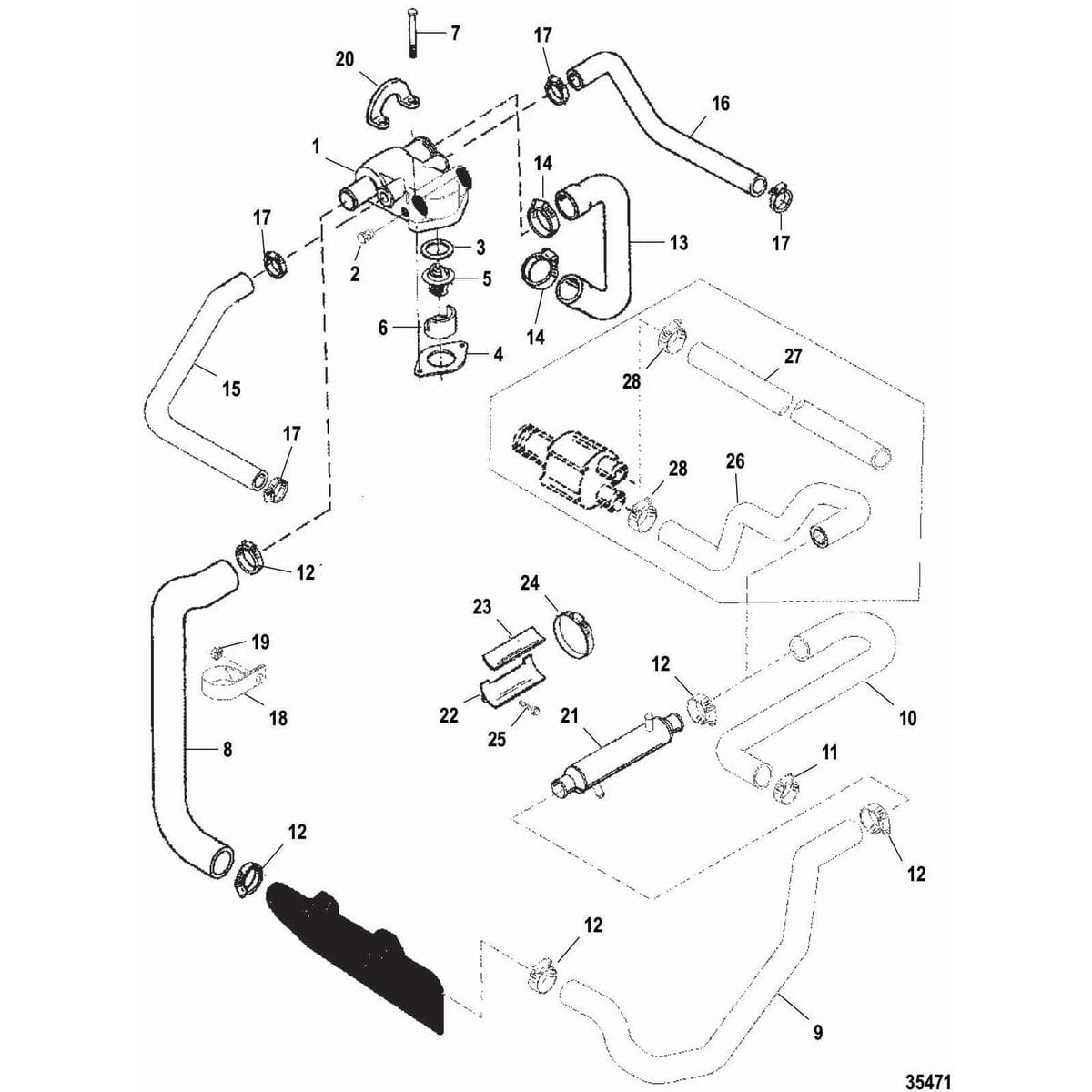 Mercury Marine Qualifies for Free Shipping Mercury Marine Housing Thermostat #860256A3
