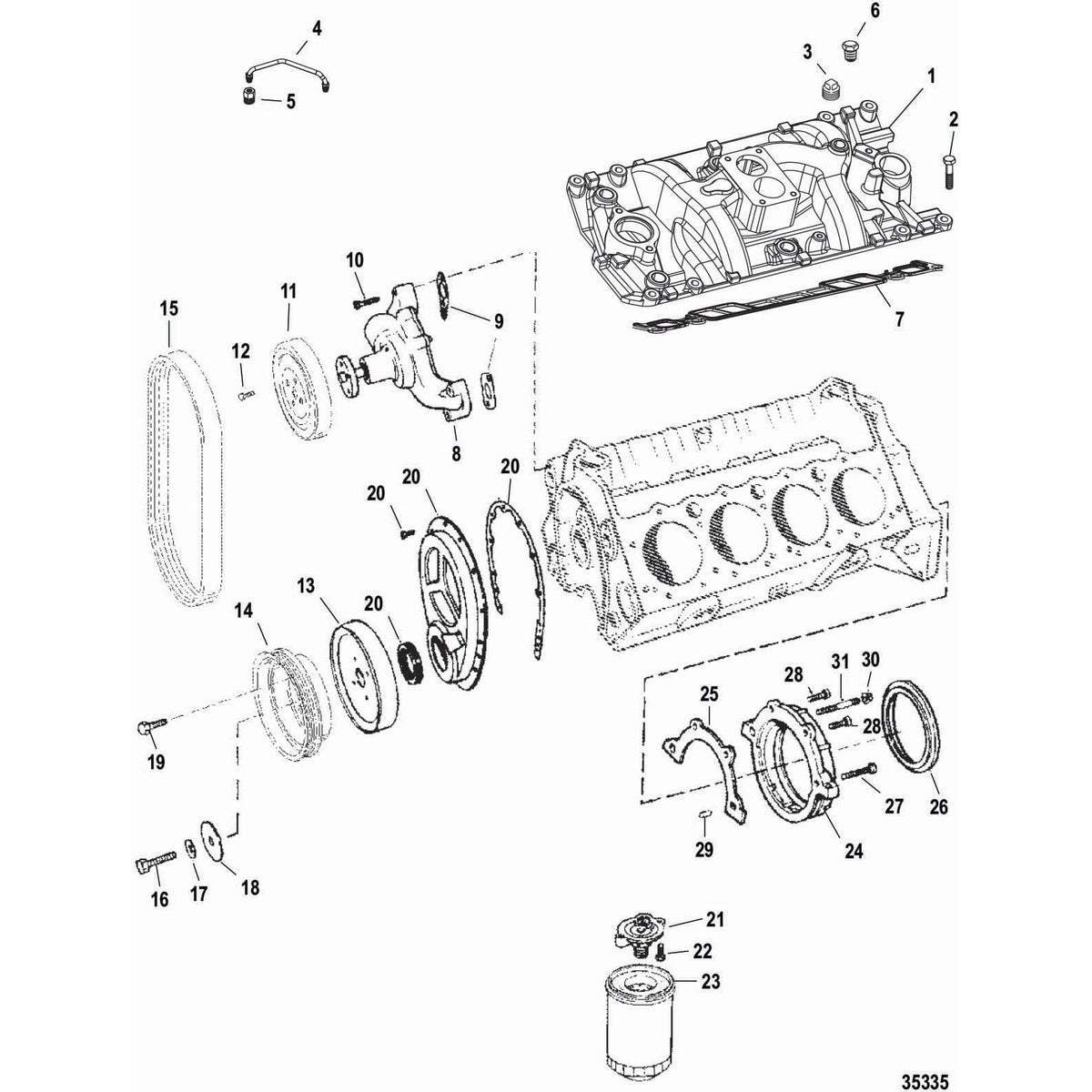 Mercury Marine Not Qualified for Free Shipping Mercury Marine Intake Manifold Assembly #860100A1