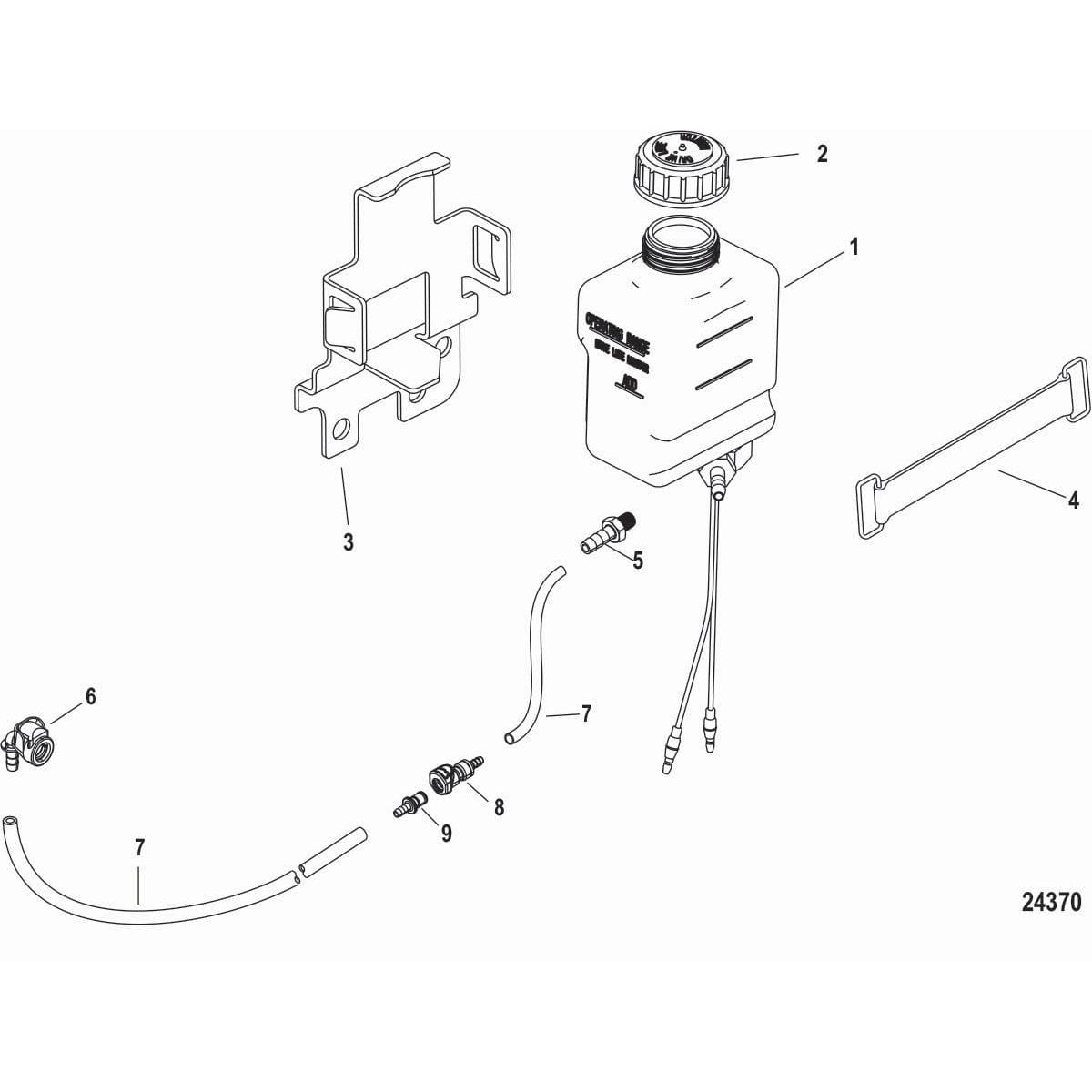 Mercury Marine Qualifies for Free Shipping Mercury Oil Bottle Assembly #8M0075709