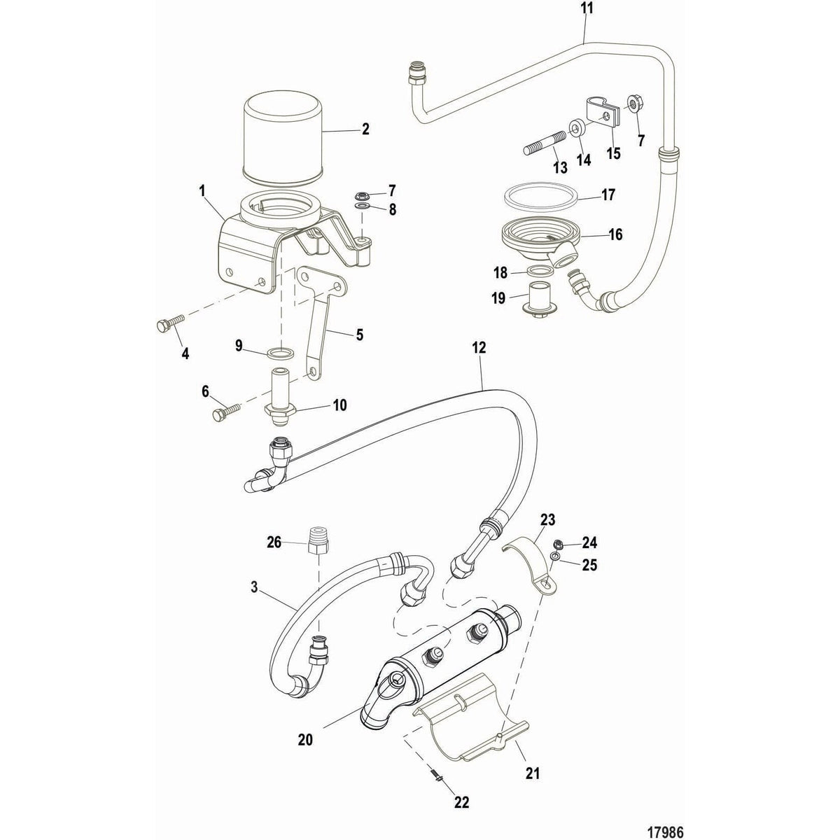 Mercury Marine Qualifies for Free Shipping Mercury Oil Hose #32-863901 1