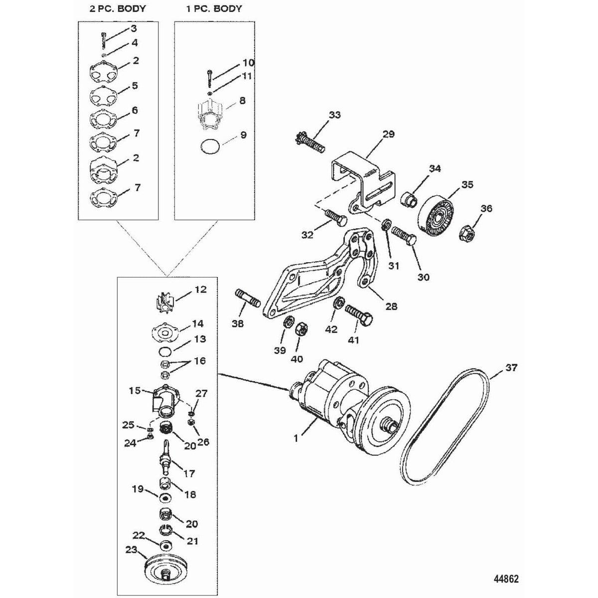 Mercury Marine Qualifies for Free Shipping Mercury Pump Assembly Sea Water #46-807151A 8