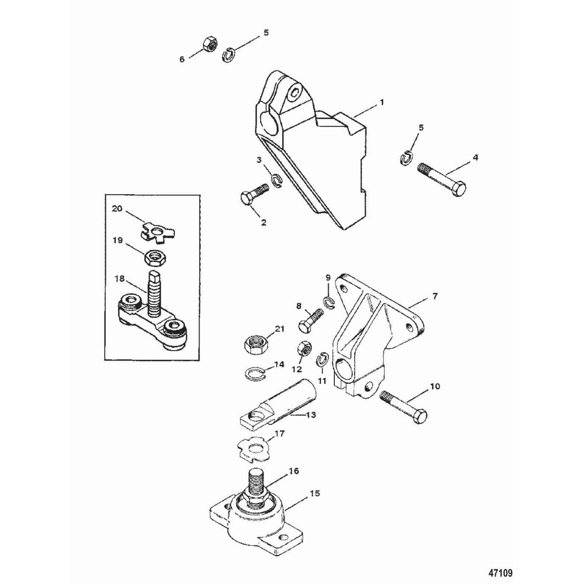 Mercury Marine Qualifies for Free Shipping Mercury Rear Motor Mounts #816326A2