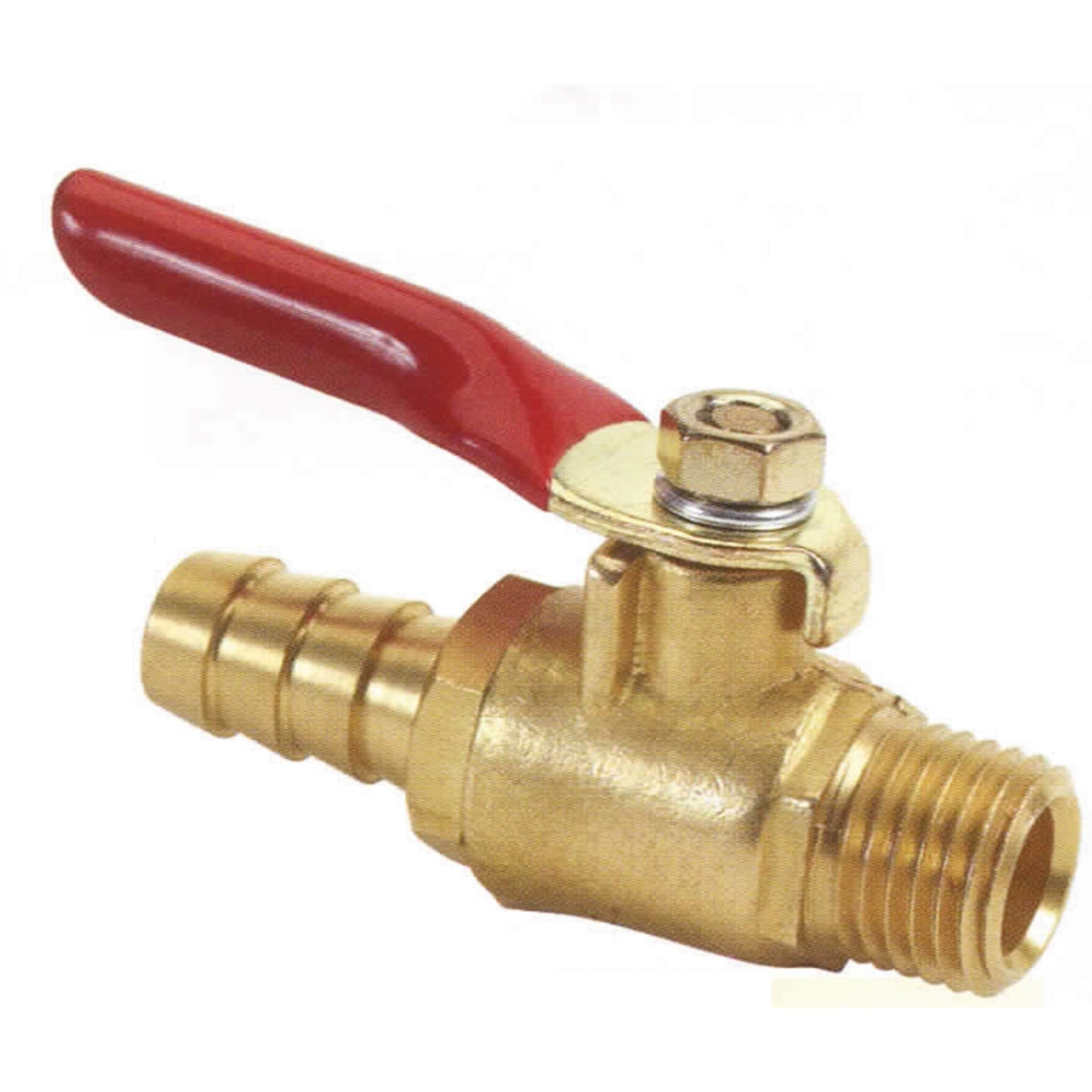 Moeller 1/4" NPT Brass One-Way Valve with 3/8" Hose Barb #033306-10