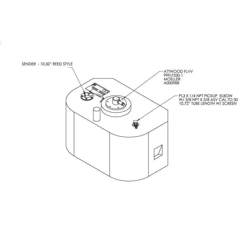 Moeller 15 Gallon Redi Fuel Tank #FTA001088BR