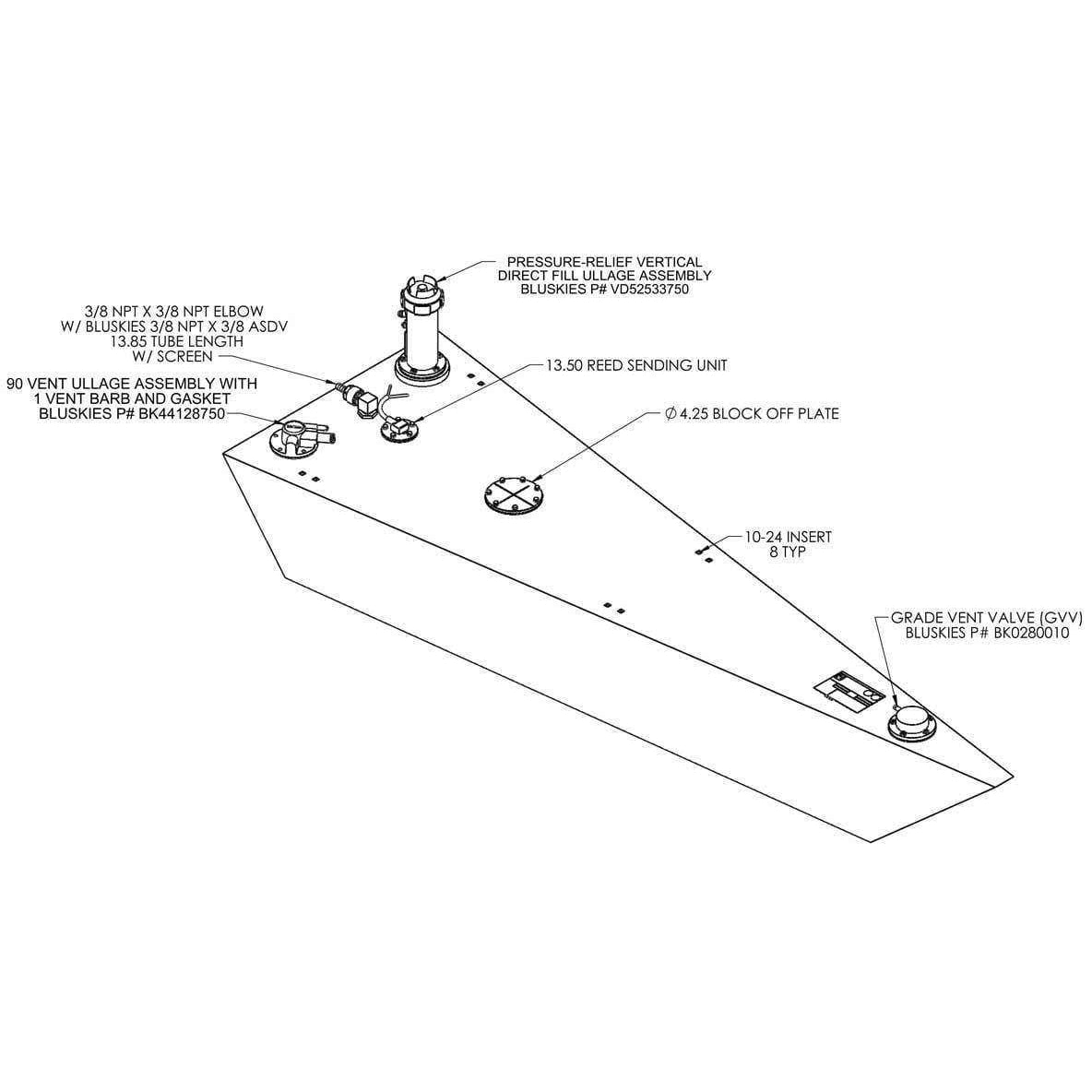 Moeller 32 Gallon Fuel Tank #FT001513BD