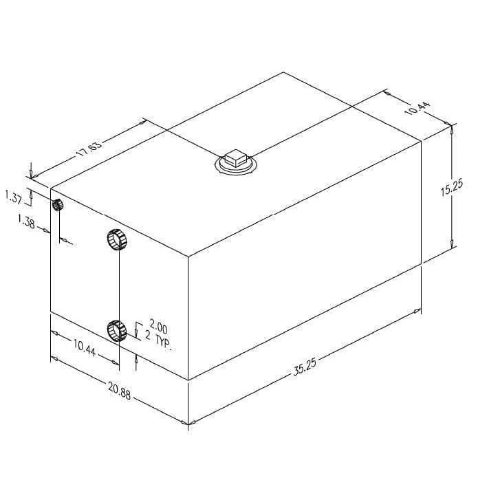 Moeller Oversized - Not Qualified for Free Shipping Moeller 44 Gallon Water/Waste Holding Tank #41245