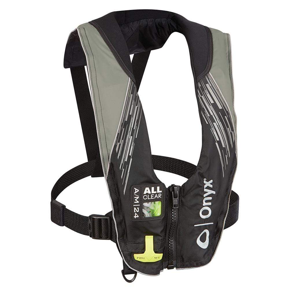 Onyx Outdoor Qualifies for Free Shipping Onyx A/M-24 All Clear Auto/Manual PFD Grey #132200-701-004-21
