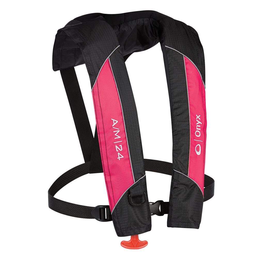 Onyx Outdoor Hazardous Item - Not Qualified for Free Shipping Onyx A/M 24 Automatic/Manual Inflatable PFD Pink #132000-105-004-14
