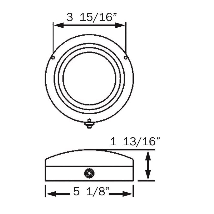 Optronics Qualifies for Free Shipping Optronics Dome Light Weather Resistant Aluminum Ho #IL31CS