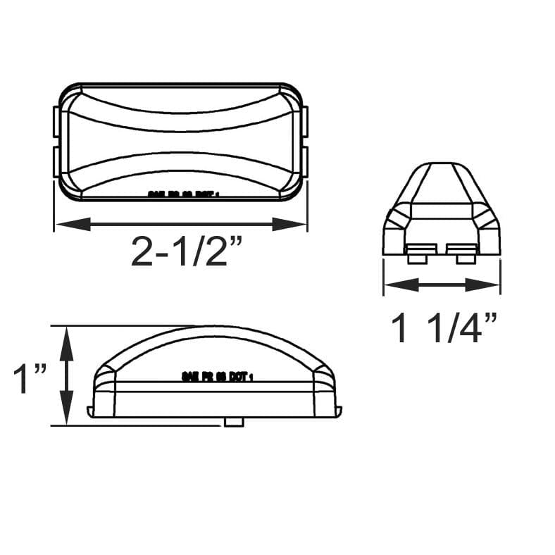 Optronics Qualifies for Free Shipping Optronics Fleet Count LED Mini Marker Light Amber #AL90ABP