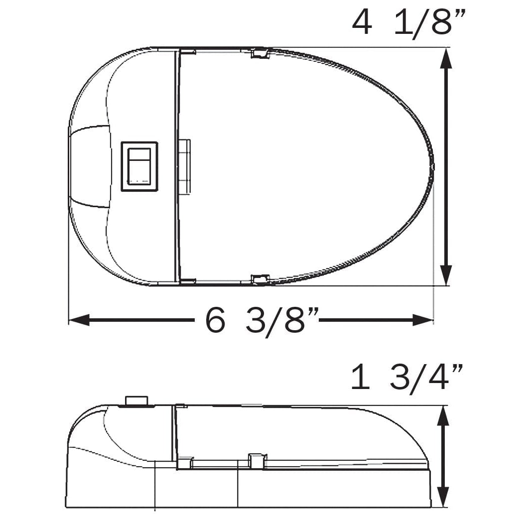 Optronics Qualifies for Free Shipping Optronics Interior RV Series Single Fixture with Switch #RVIL35P