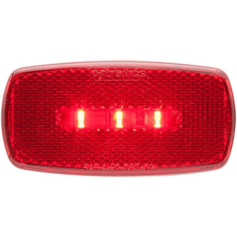 Optronics Qualifies for Free Shipping Optronics LED Marker Light Oval Black Base Red #MCL32RBBP