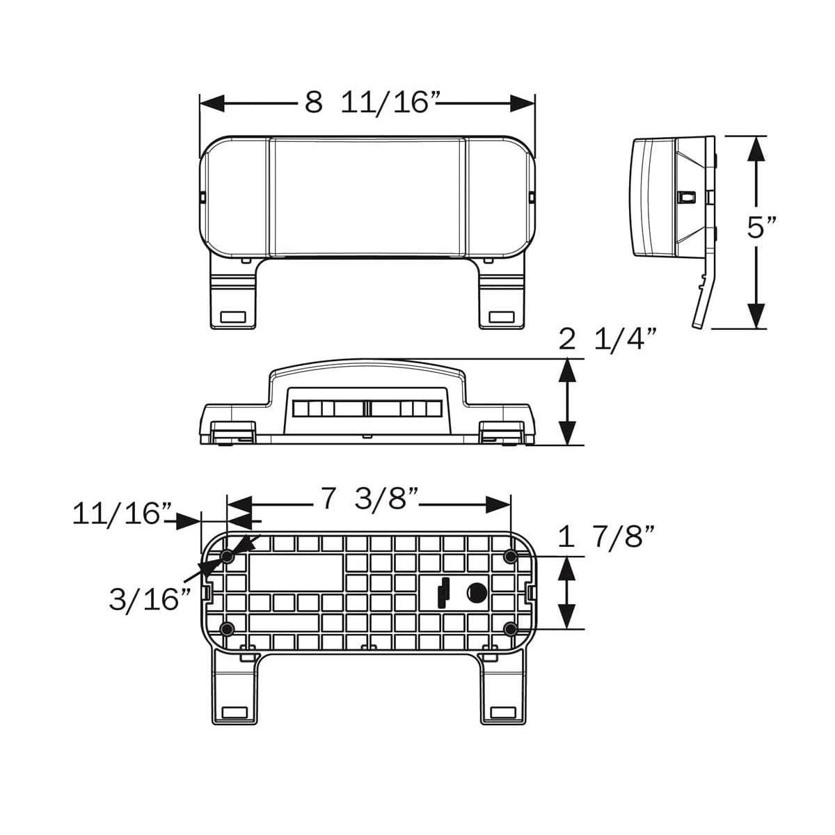 Optronics Qualifies for Free Shipping Optronics LED RV Combo Tail Light White Base/License Driver #RVSTL61S