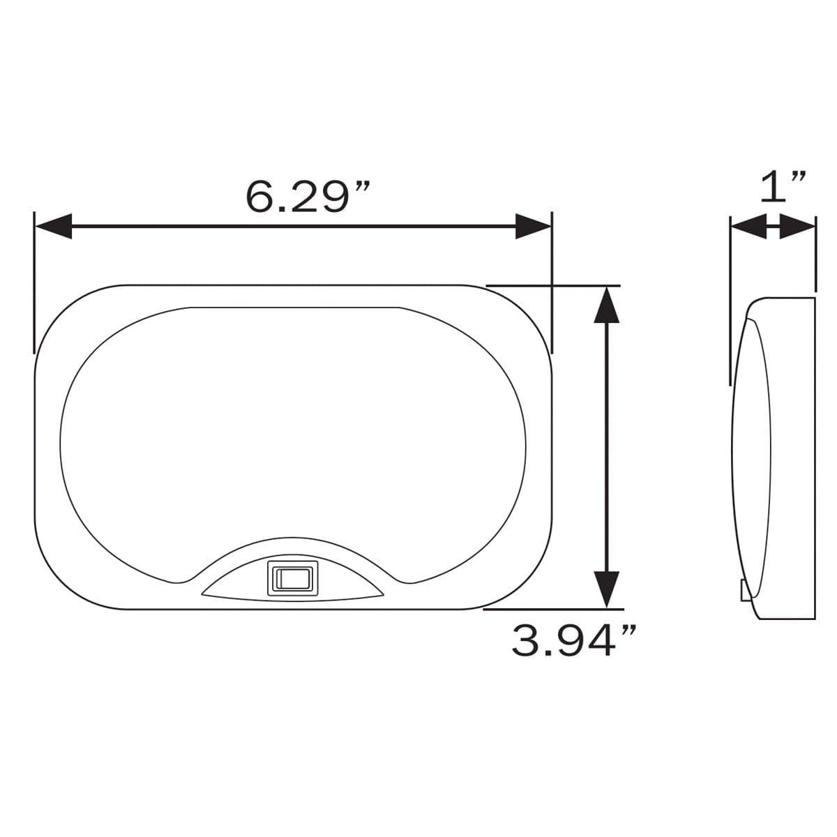 Optronics Qualifies for Free Shipping Optronics LED RV Interior Light Surface Mount Low-Profile #RVILL40FS