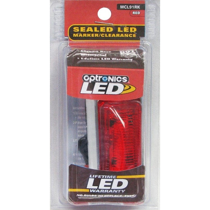 Optronics Qualifies for Free Shipping Optronics LED Sealed Side Marker Light Red Chrome Base #MCL91RK