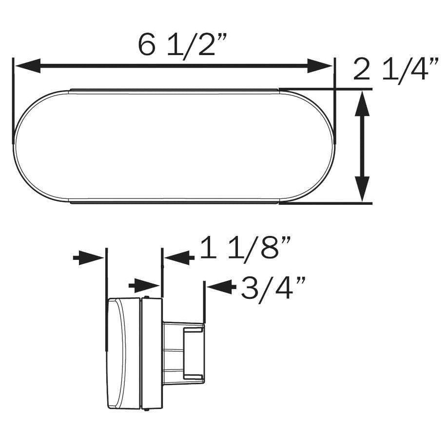 Optronics Light 6" Oval LED One Series #STL002RK