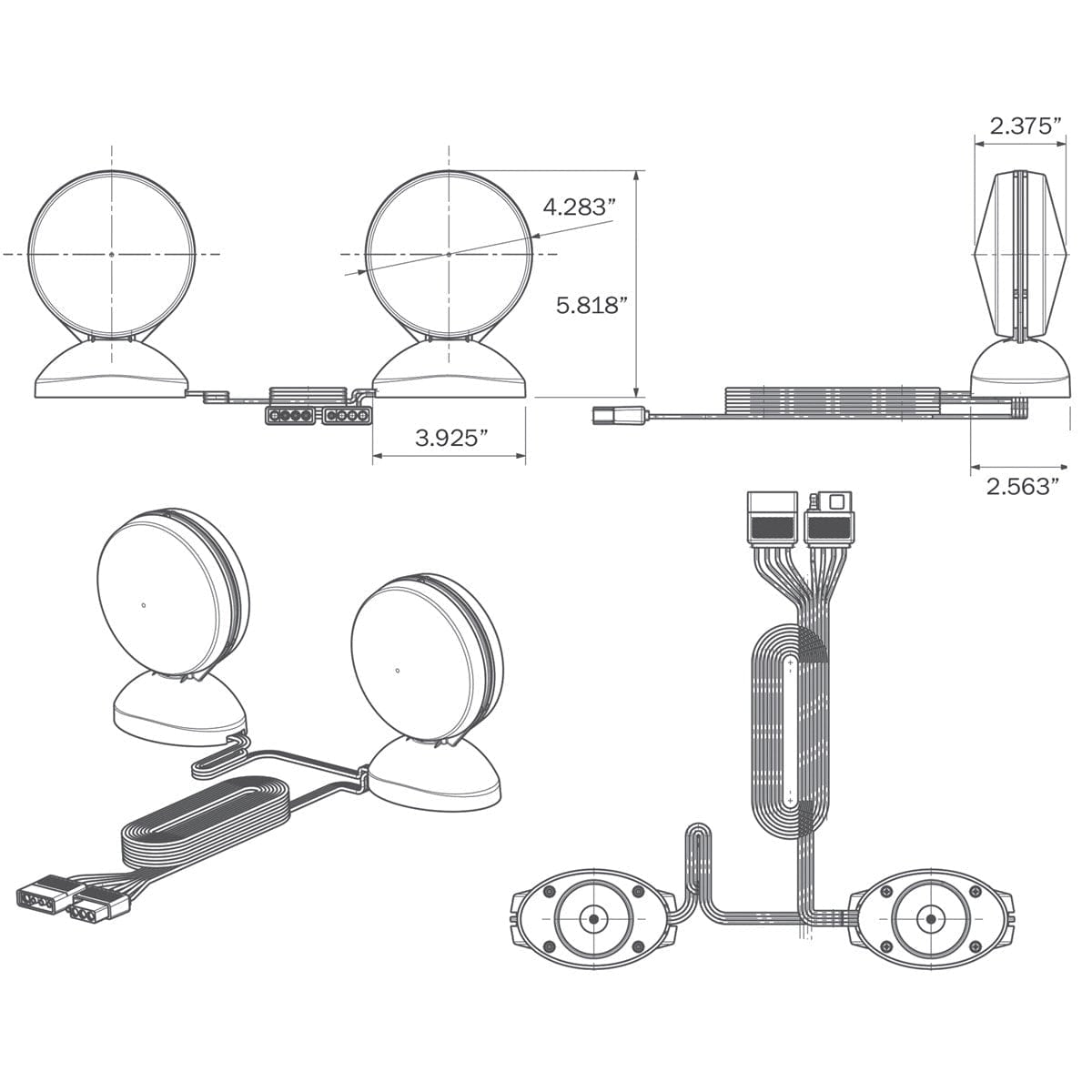 Optronics Qualifies for Free Shipping Optronics Magnetic Mount Towing Light Kit #TL22RK