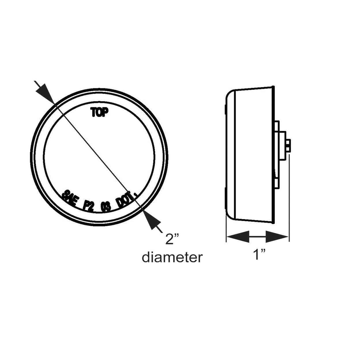 Optronics Qualifies for Free Shipping Optronics Red Fleet Count LED 2" Clearance Light #MCL56RK