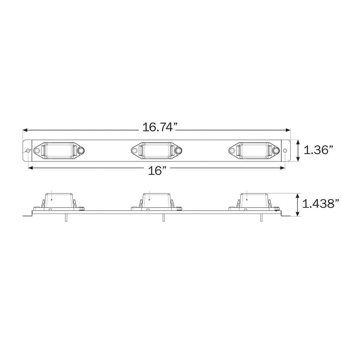 Optronics Qualifies for Free Shipping Optronics Red Identification Light Bar #MC99RK