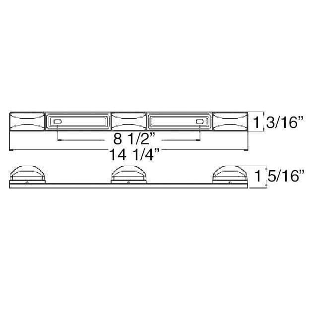 Optronics Qualifies for Free Shipping Optronics Red LED Identification Light Bar #MCL97RK