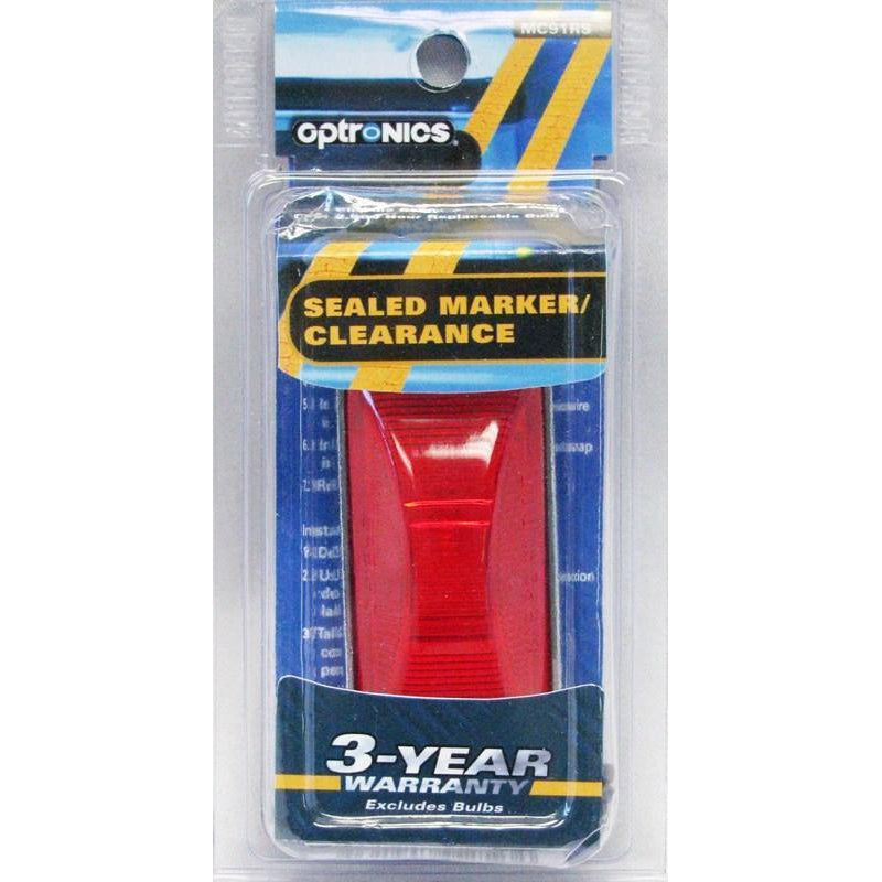 Optronics Red Sealed Clearance-Marker Light Black #MC92RS