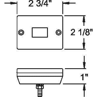 Optronics Red Surface Mount Marker-Clearance Light #MC36RS