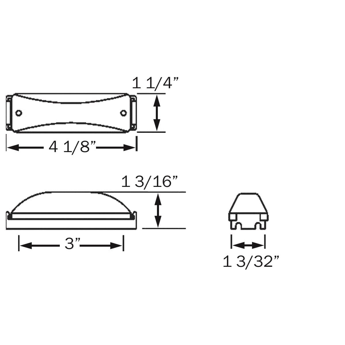 Optronics Qualifies for Free Shipping Optronics Red Thinline LED Marker-Clearance Light #MC67RK