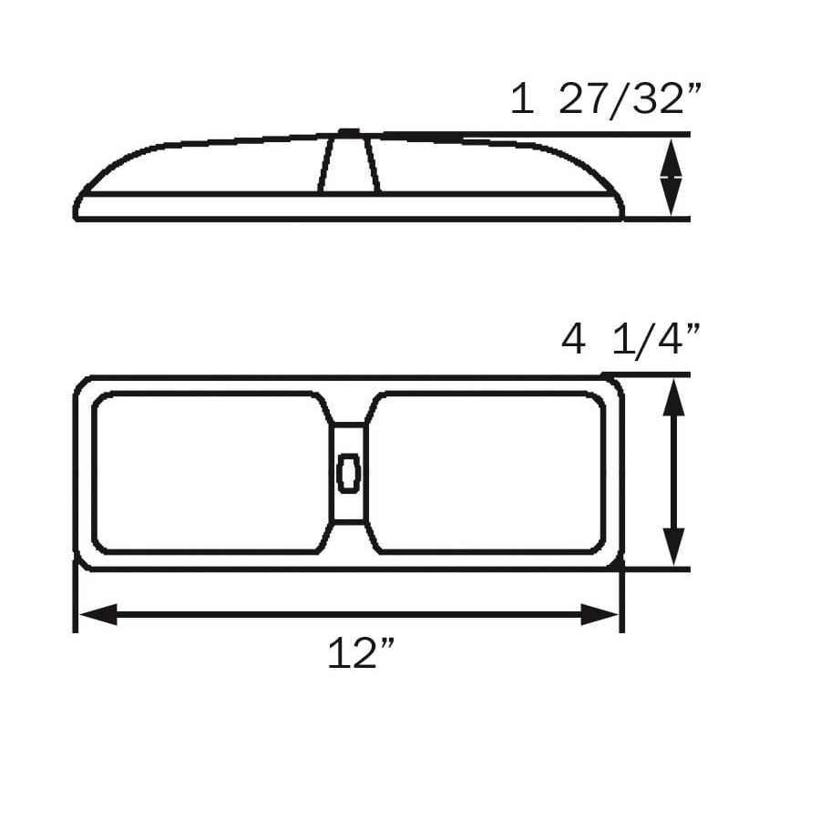 Optronics Qualifies for Free Shipping Optronics RV Interior Light 12" 4-1/4" #RVIL22SCFS