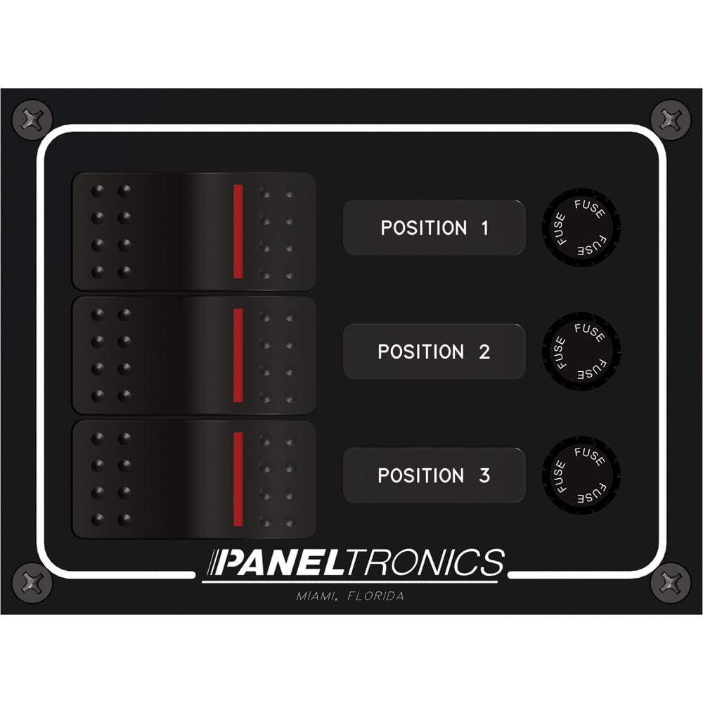 Paneltronics Qualifies for Free Shipping Paneltronics DC 3-Position Illuminated Rocker Switch #9960014B