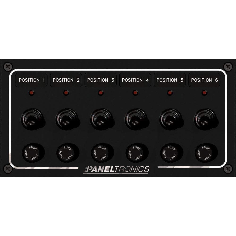 Paneltronics Qualifies for Free Shipping Paneltronics DC 6-Position Toggle Switch with Fuse #9960009B