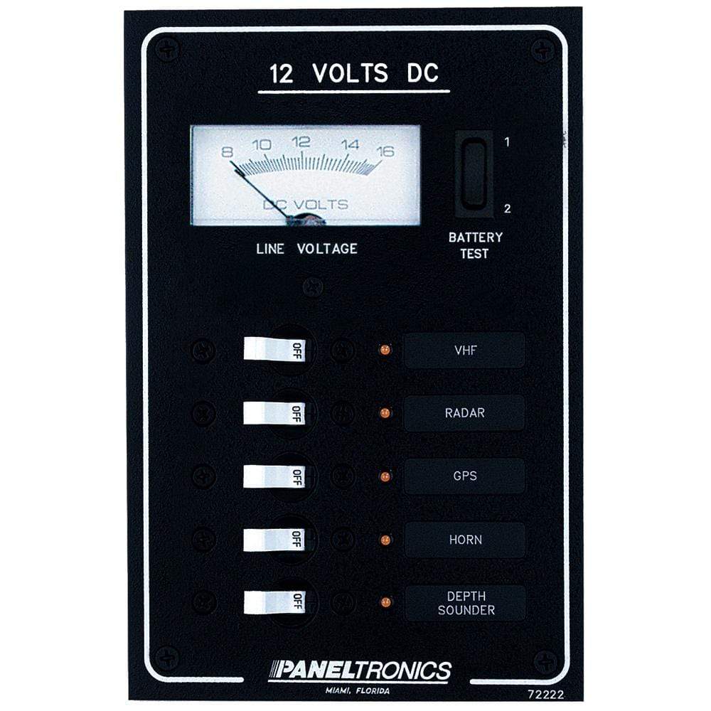 Paneltronics Qualifies for Free Shipping Paneltronics Standard DC 5-Position Breaker Panel/Meter LED #9972222B