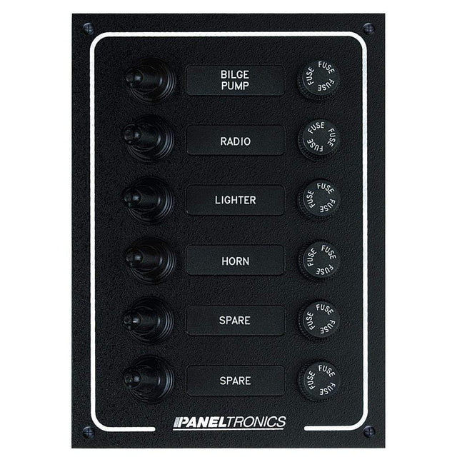 Paneltronics Qualifies for Free Shipping Paneltronics Waterproof DC 6-Position Booted Toggle and Fuse #9960002B
